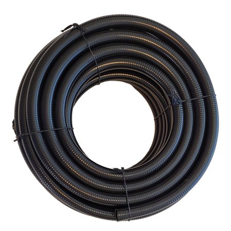 Hydromaxx 2 in. x 25 ft Black UL Listed Non-Metallic Flexible Liquid Tight Electrical Conduit with Fittings LT200025FB